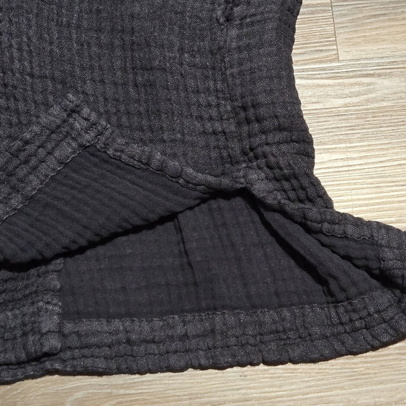 Peacock Ways Linen Gauze Longline Burnt Fabric Gray Lagenlook Cardigan - Picture 5 of 11